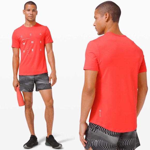 NWT SEAWHEEZE Lululemon 5 Year Basic Tee, L - Picture 1 of 5